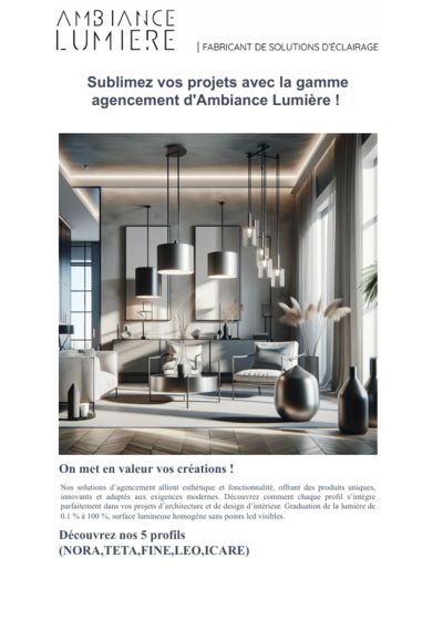 Profils NORA, TETA, FINE, LEO et ICARE