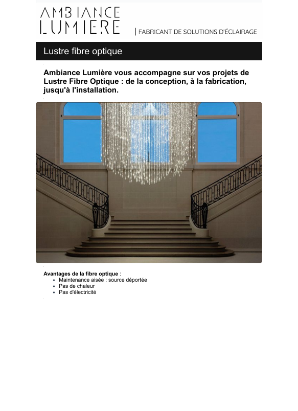 Lustre fibre optique