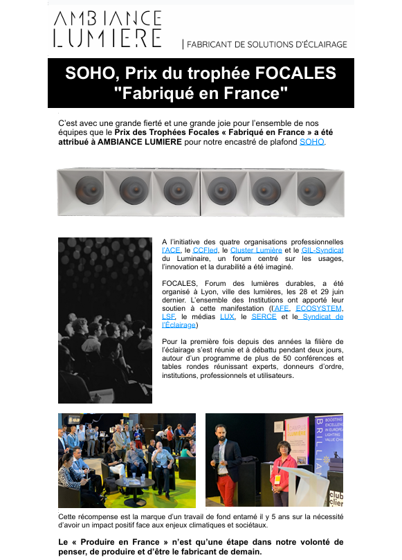 Prix des Trophées Focales en France